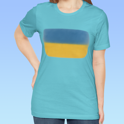 Ukrainian flag and love for homeland Short Sleeve T shirt