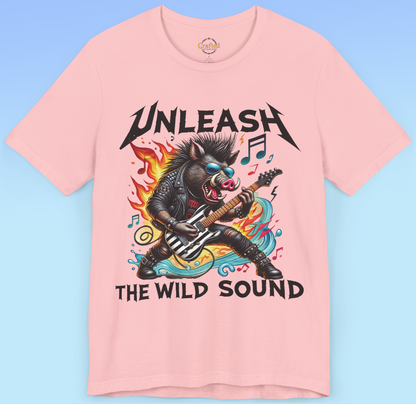 Unleash the wild sound....and the Beast within. Rock 'n' Roll Heavy Metal Tee, heavy sound, Unisex Jersey Short Sleeve T shirt