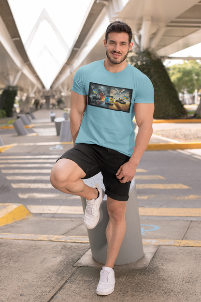 Ukraine- Україна Minibus and Tanks Unisex Short Sleeve T shirt