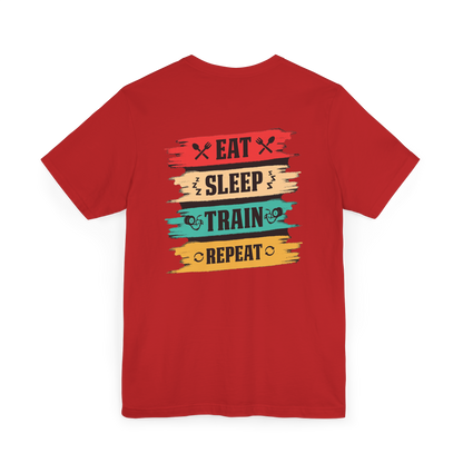 Fitness T-Shirt for Men Short Sleeve with print "IT'S A POWER OF A MIND" coton