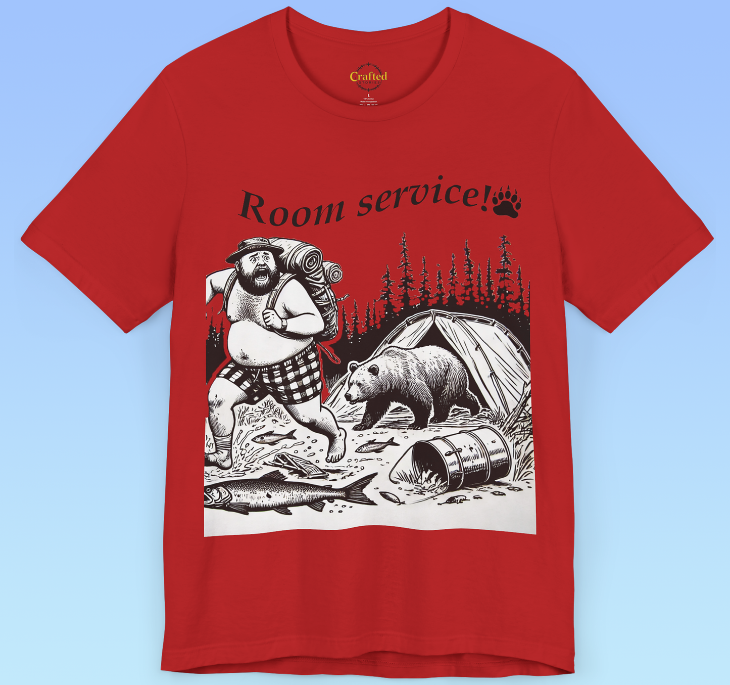 Room Service! – Wild Edition Camping T shirt Unisex Jersey Short Sleeve Tee