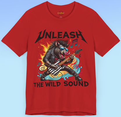 Unleash the wild sound....and the Beast within. Rock 'n' Roll Heavy Metal Tee, heavy sound, Unisex Jersey Short Sleeve T shirt