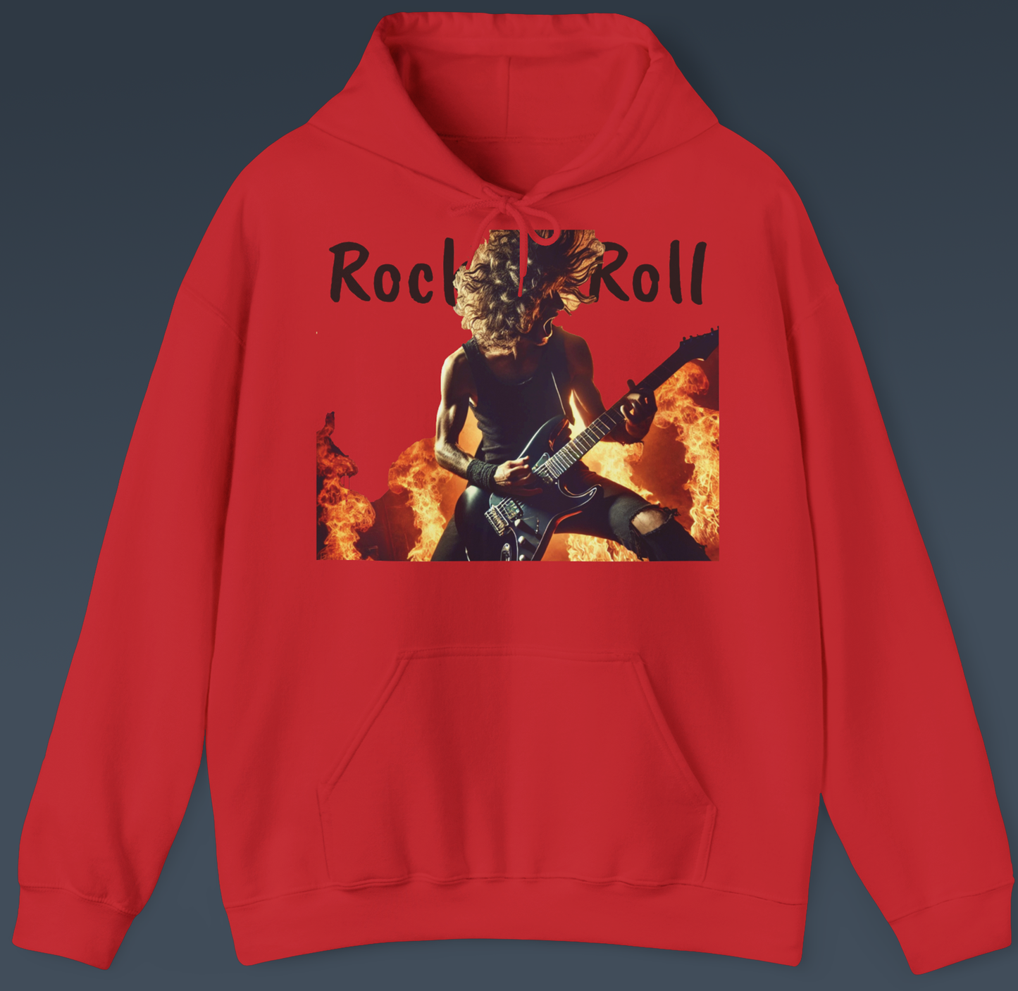 Rock `n`Roll  Heavy Blend™ Hooded Sweatshirt, Men, Women, Rockers, School, Work, Drinking with Buddies, Outdoor, Indoor, Fun